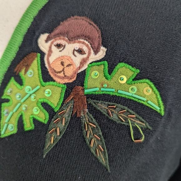 Design Options By Philip & Jane Gordon Jungle Safari Sweater Cardigan Medium - Picture 2 of 6